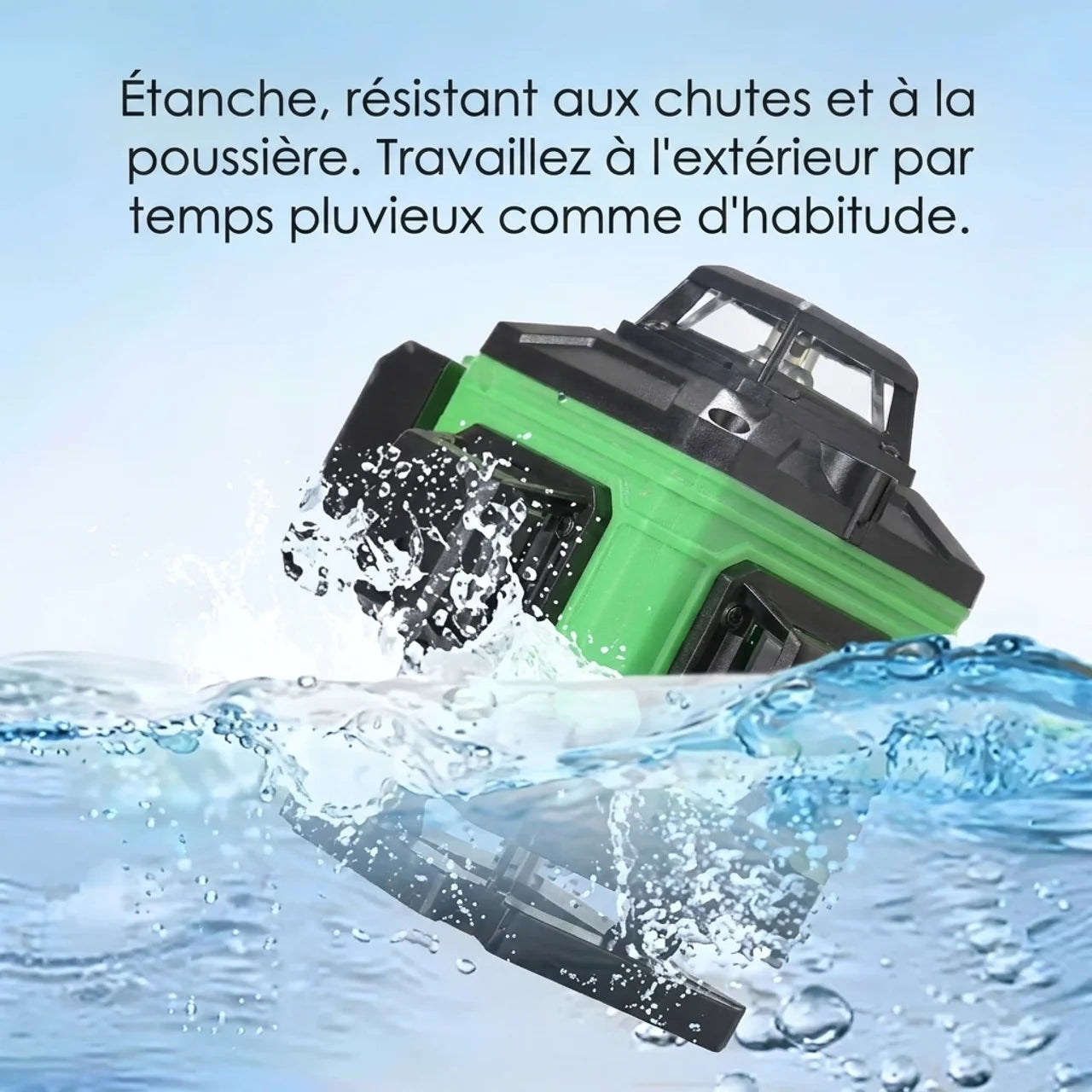 Niveau Laser Vert 4D 16 Lignes 3x360° Auto-Nivelant Précision Professionnelle