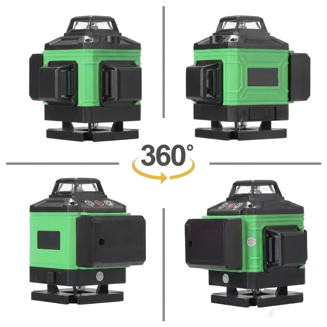 Niveau Laser Vert 4D 16 Lignes 3x360° Auto-Nivelant Précision Professionnelle