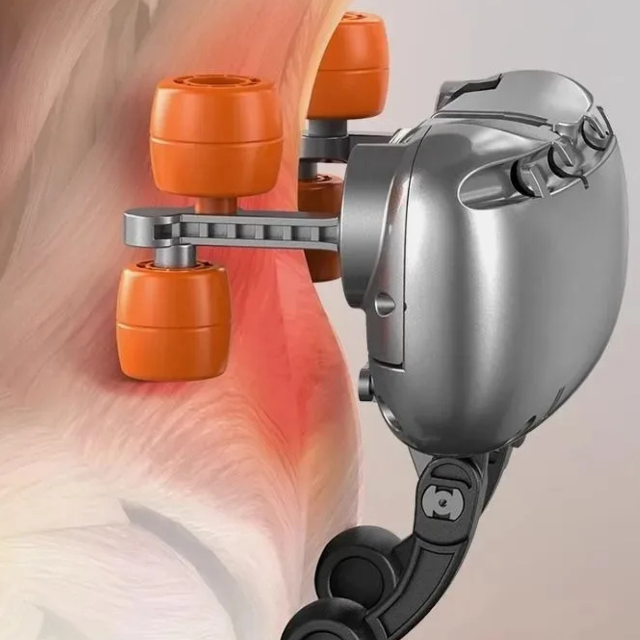 Oreiller de Massage Sans Fil Pétrissage Chauffant Cou Dos & Jambes