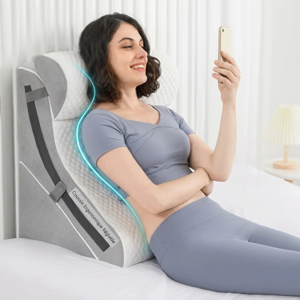 Oreiller Orthopédique Compensé 3-en-1 Ajustable