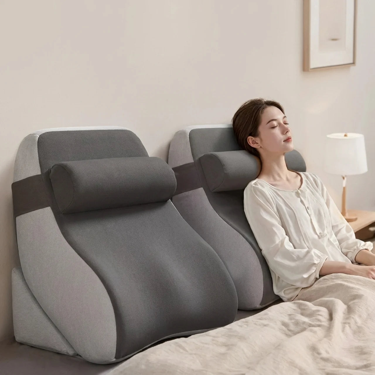 Oreiller de Lecture Ergonomique Réglable en Mousse à Mémoire de Forme