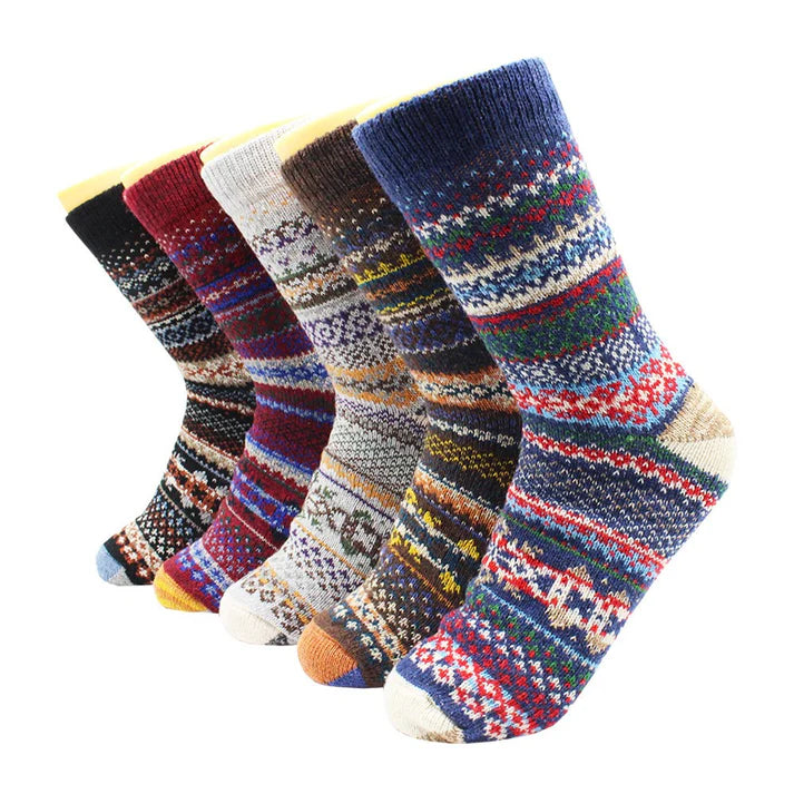 5 Paires de Chaussettes en Laine et Cachemire