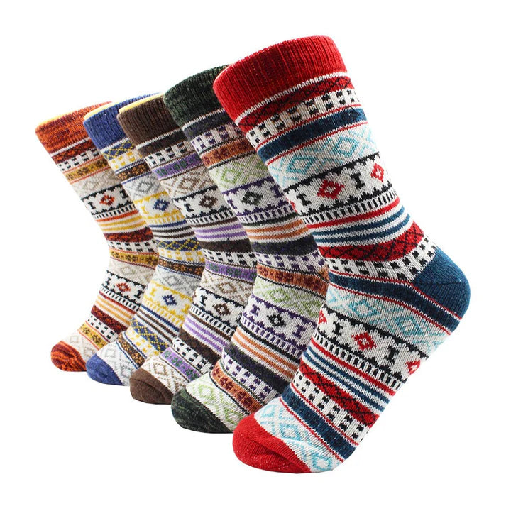 5 Paires de Chaussettes en Laine et Cachemire