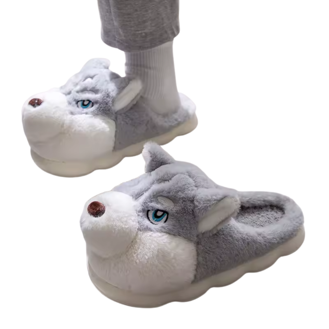 Pantoufles Husky Cartoon Ultra Douces