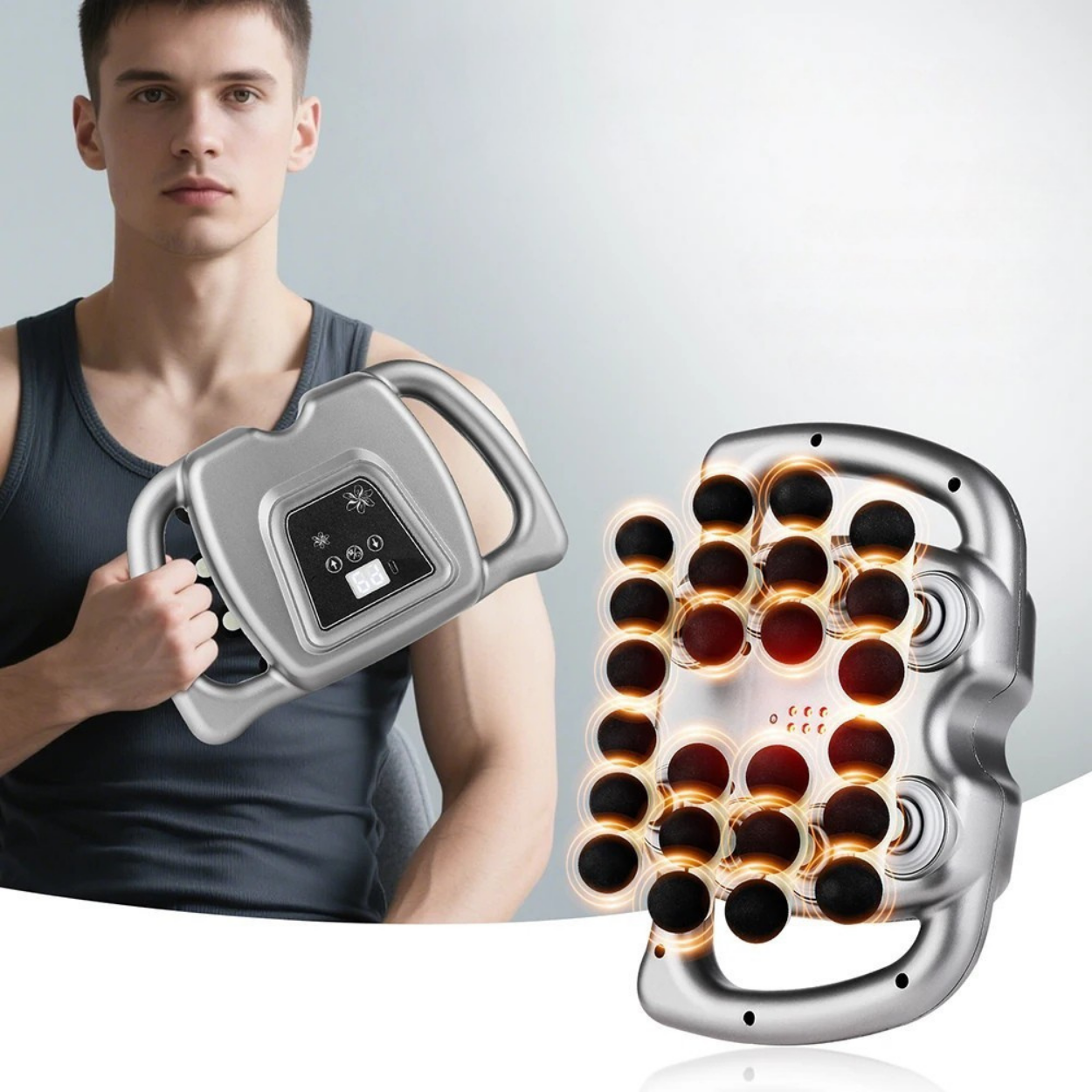 Pistolet de Massage Fascia à 24 Têtes