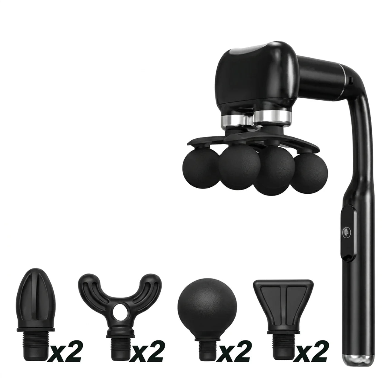 Pistolet de Massage 2 en 1 avec Manche Long pour Dos Nuque et Corps