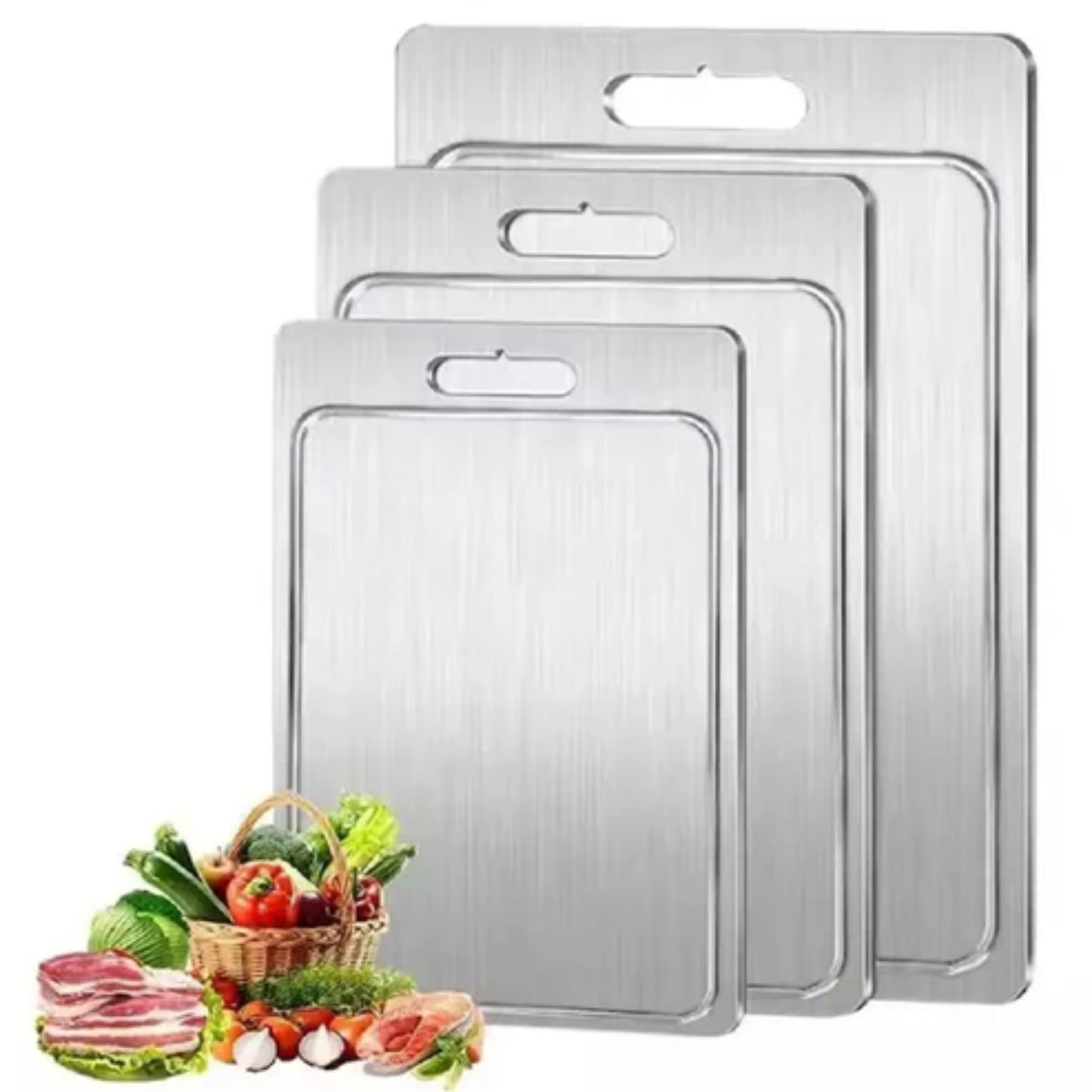 Planche à Découper Cuisine Titane Double face antibactérienne