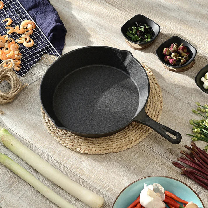 Ensemble de 3 Poêles en Fonte Premium Cuisson Authentique & Durable
