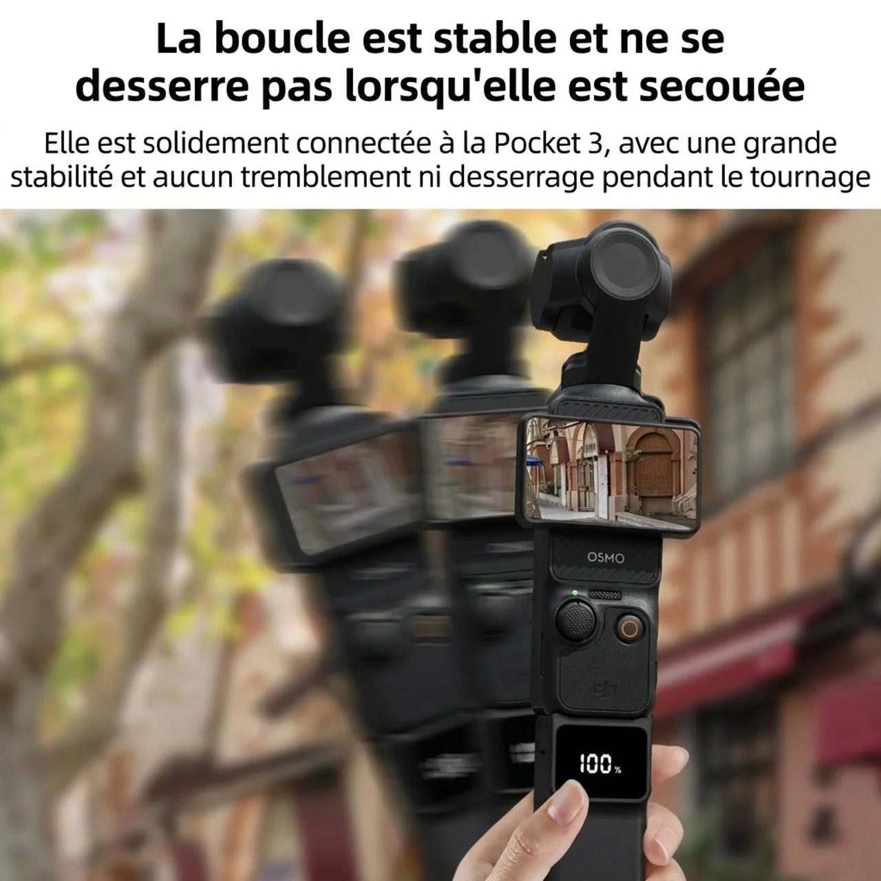 Poignée Batterie Portable 5000 mAh pour DJI Osmo Pocket 3/4 avec Charge Rapide