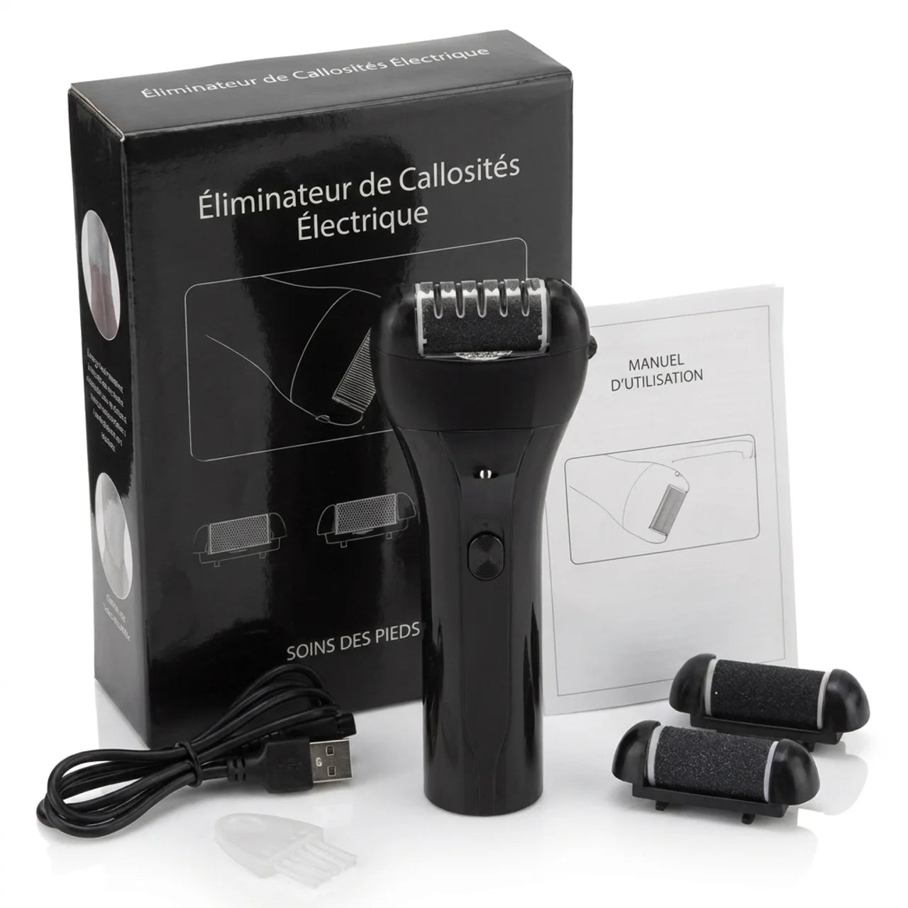 Râpe Électrique Pieds Anti Callosités Rechargeable USB