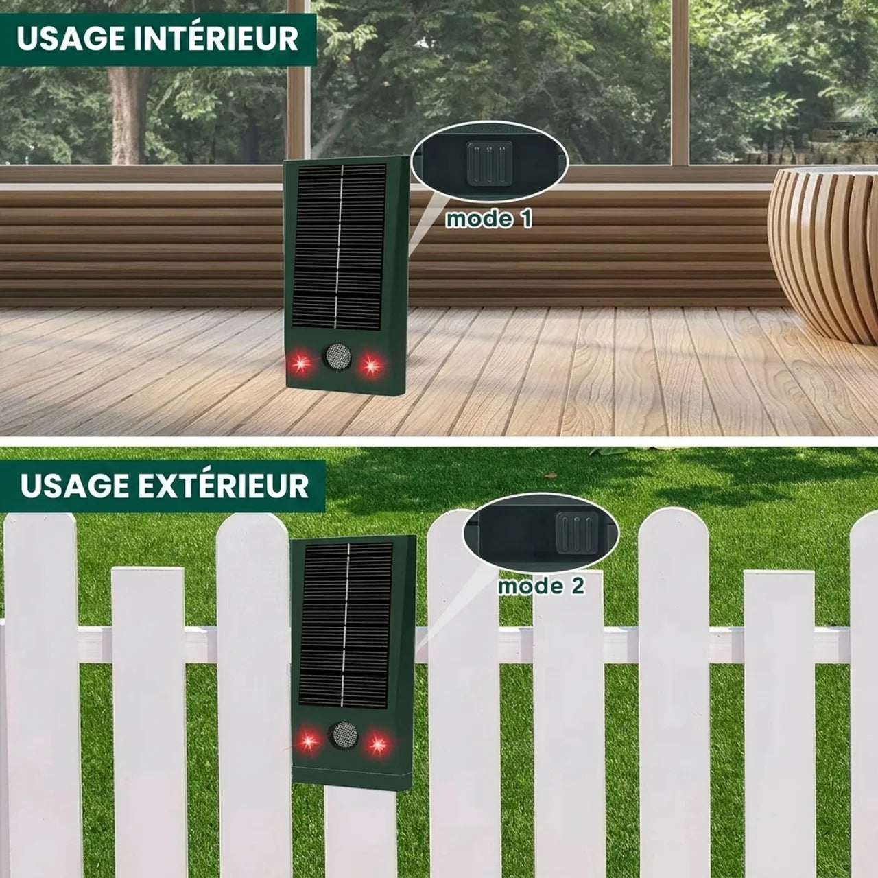 Répulsif Solaire Ultrasonique Anti Animaux