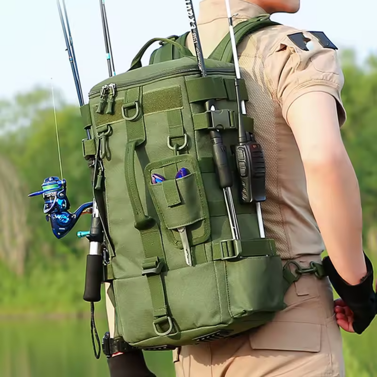 Sac à Dos Tactique Multifonctionnel de Pêche