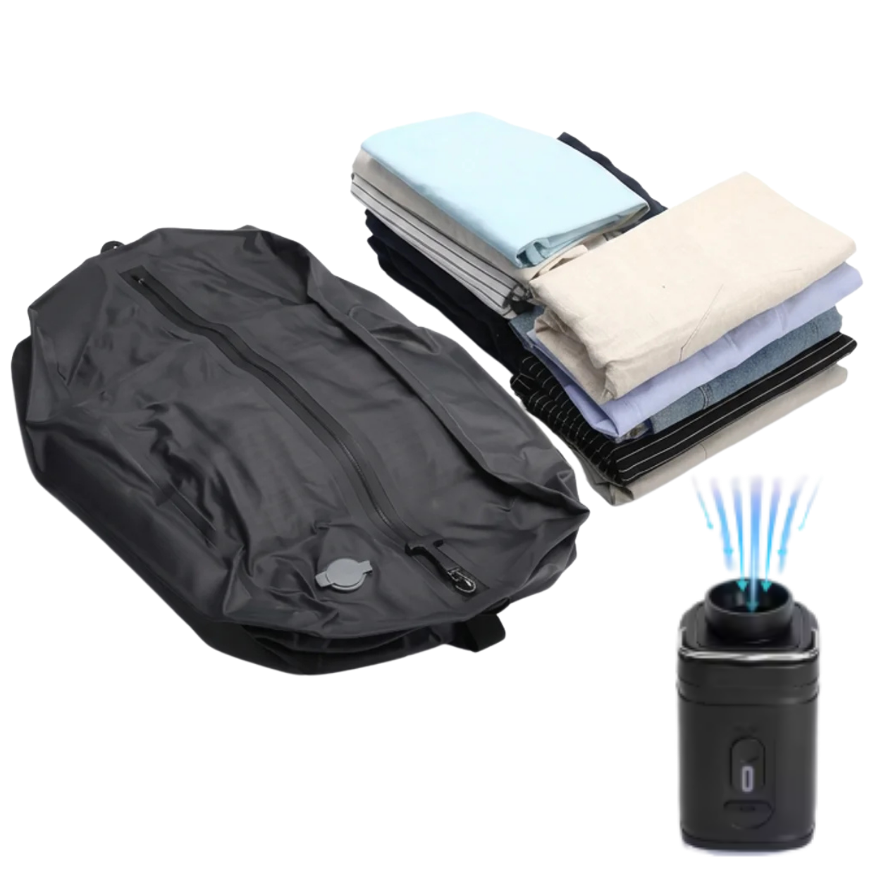 Sac de Compression Sous Vide de Voyage avec Pompe Électrique USB-C