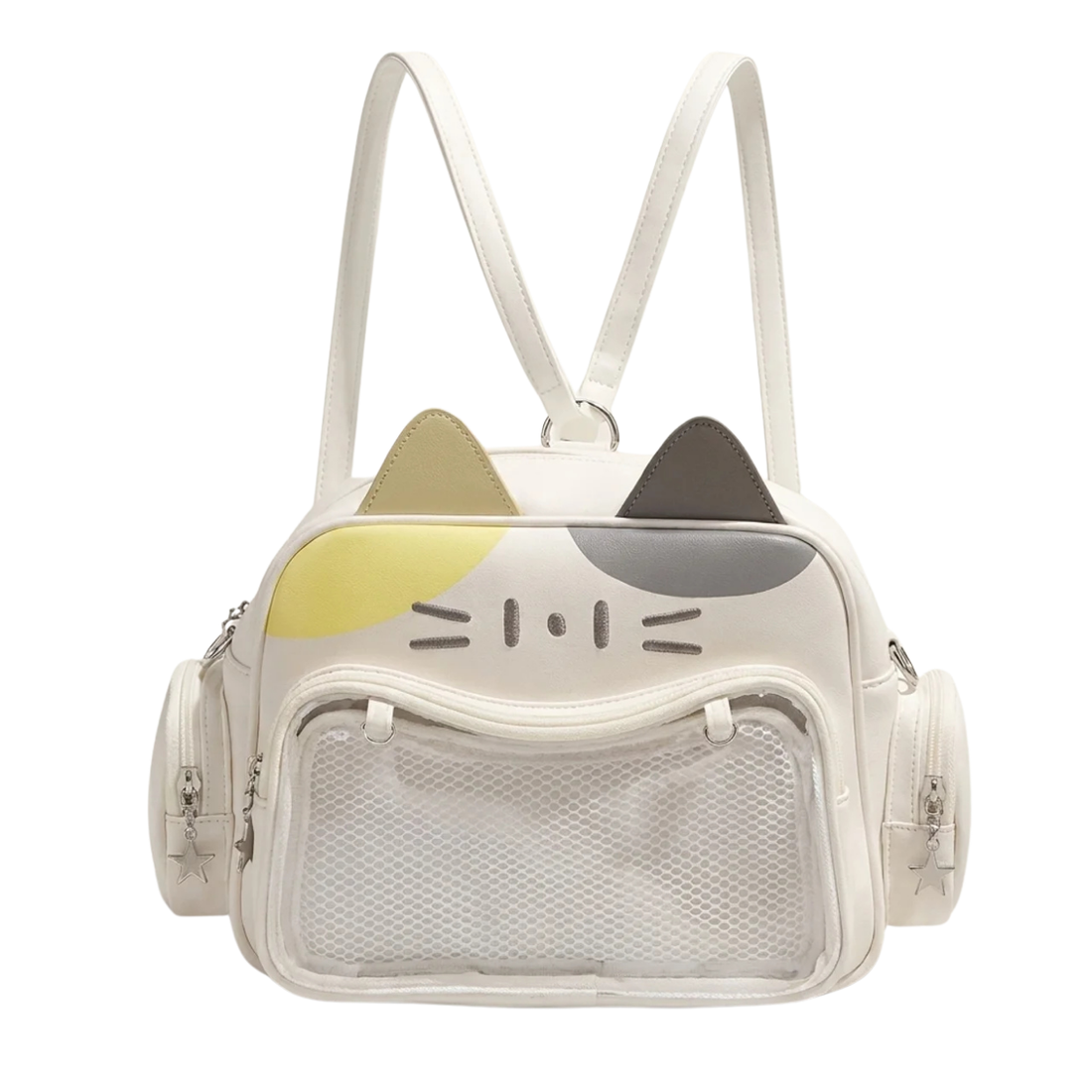 Sac à Dos Chat Kawaii 3-en-1 – Sac à Bandoulière Sac à Main et Sac à Dos Transparent