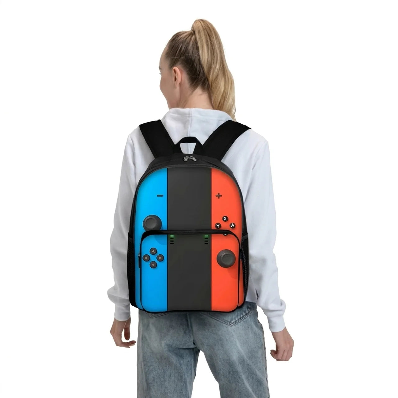 Sac à Dos Enfant Motif Manette de Jeu 3D Léger et Idéal pour l'École