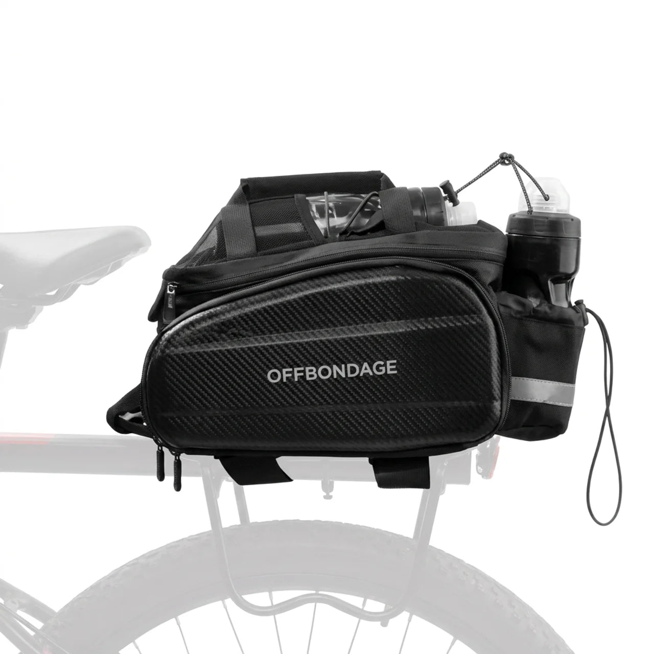 Sac de Porte-Bagages Vélo Multifonction 20L 3-en-1 Imperméable Extensible et Convertible