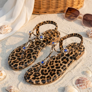 Sandales Bohèmes Léopard Femme