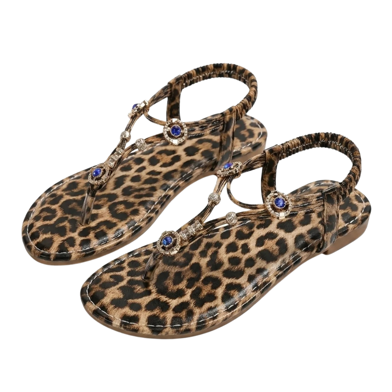 Sandales Bohèmes Léopard Femme