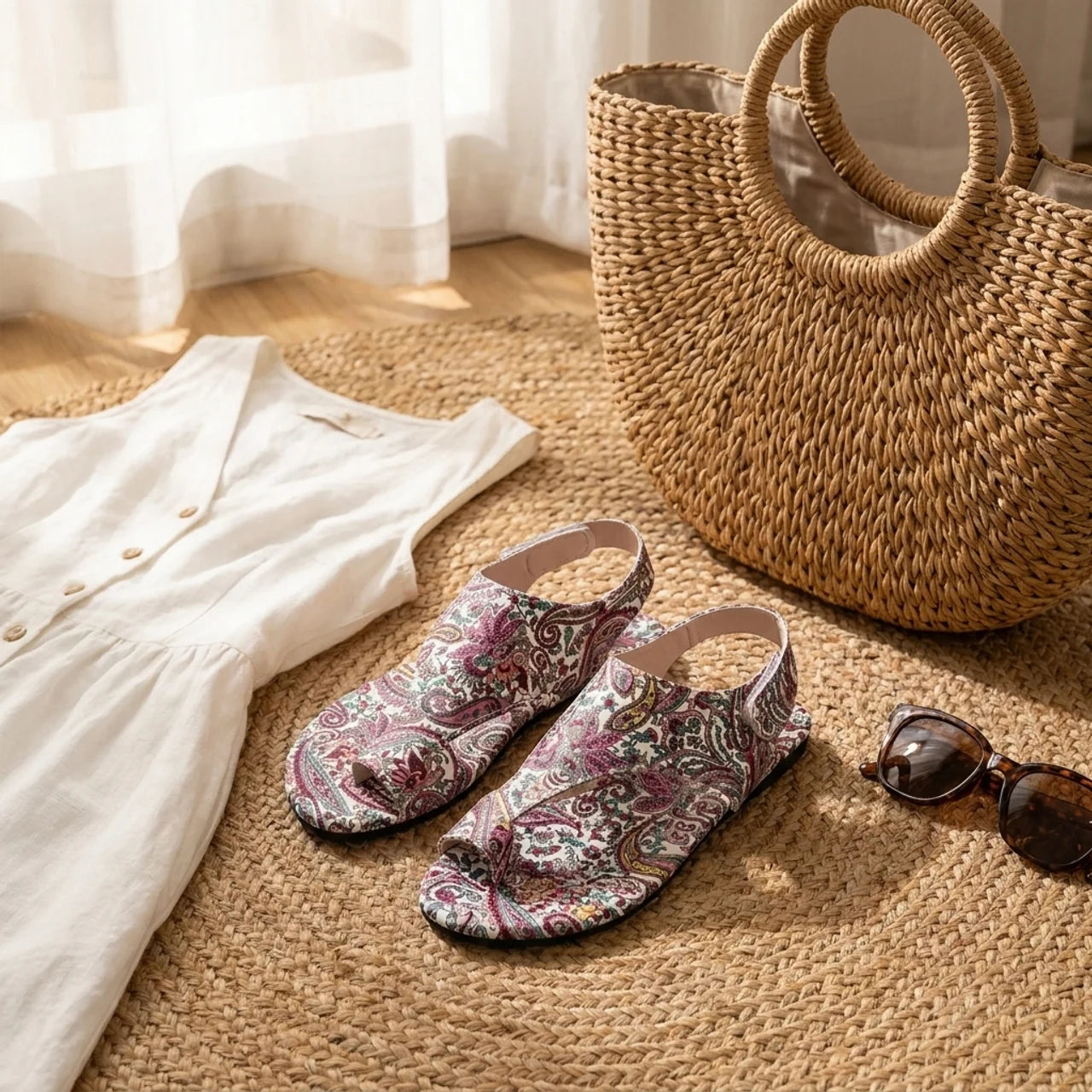Sandales Femme Bohème Élégance Estivale
