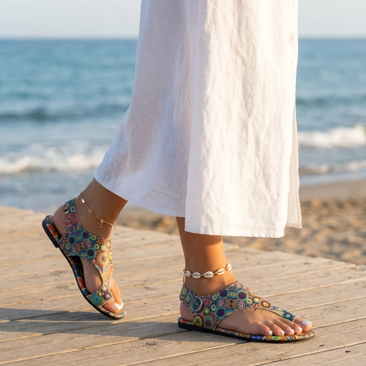 Sandales Femme Bohème Élégance Estivale