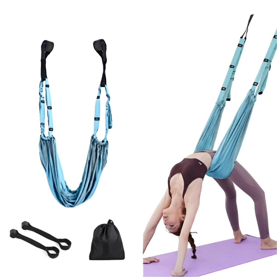 Sangle de Yoga Aérien pour Étirement et Inversion