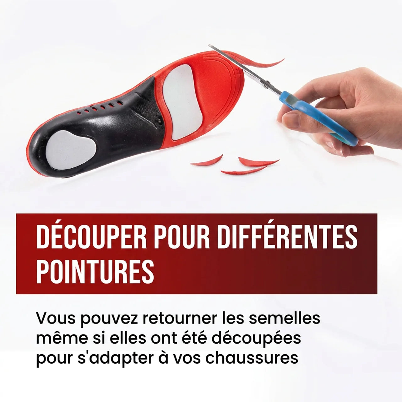 Semelles Orthopédiques Sport Premium Soutien de Voûte & Absorption des Chocs