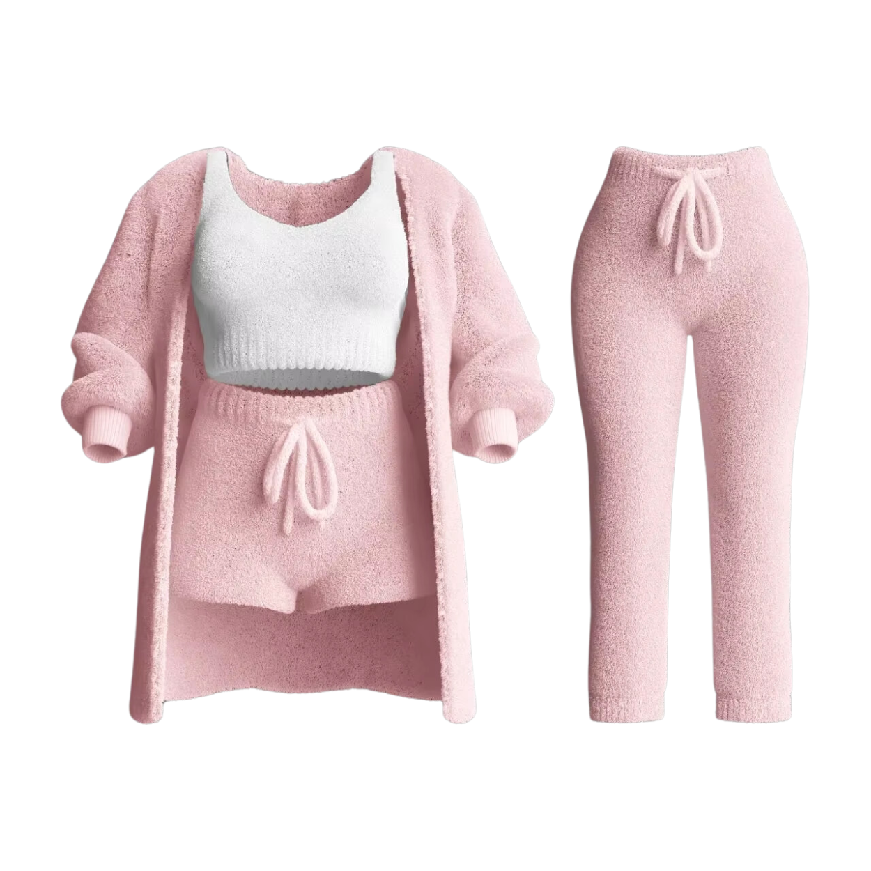 Set complet Pull, Brassière, Pantalon et Cardigan