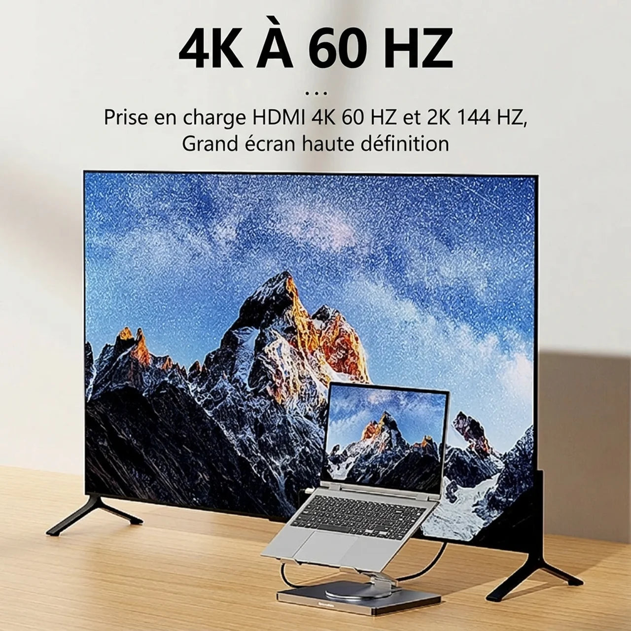 Station d’Accueil USB-C 10-en-1 4K 60Hz avec Charge Rapide PD 100W