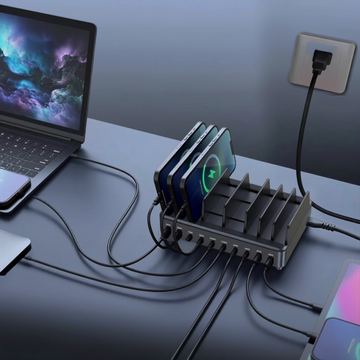 Station de Charge USB-C 500W 10 Ports Charge Rapide PD 100W