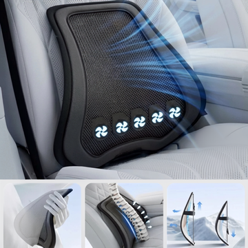 Support lombaire pour voiture avec ventilateur