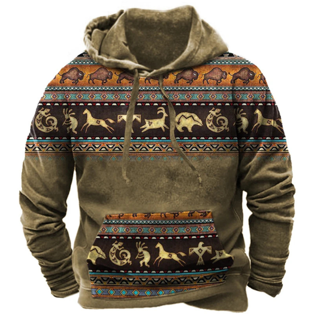 Sweat à Capuche Imprimé 3D Motifs Uniques & Style Décontracté
