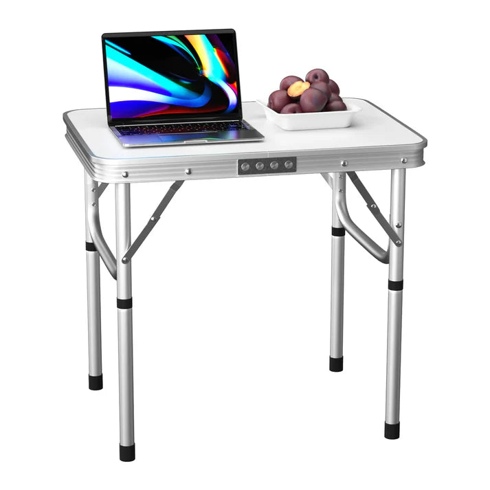 Table de Camping Pliante Mini en Aluminium Hauteur Réglable et Ultra Portable