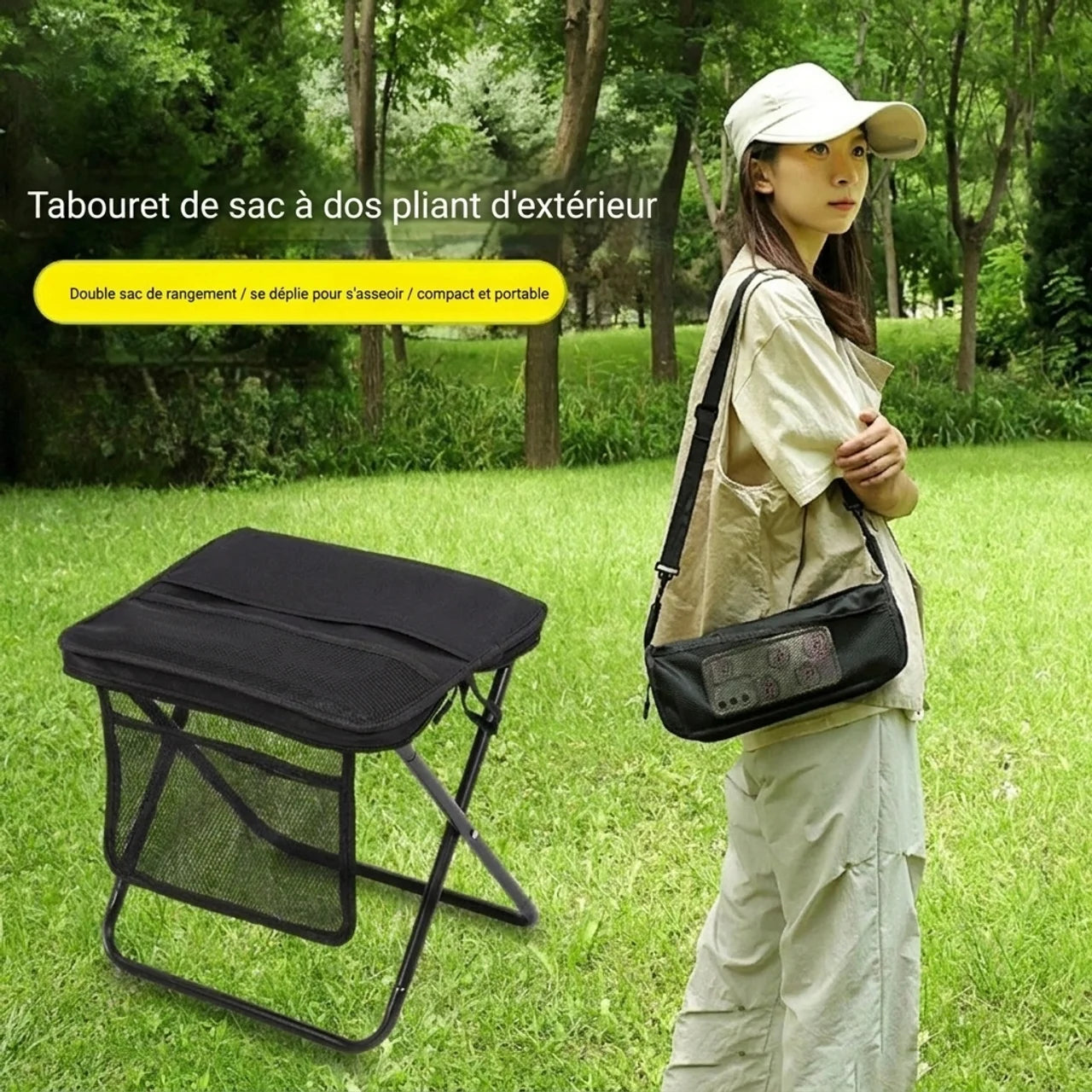Tabouret Pliant Sac à Dos