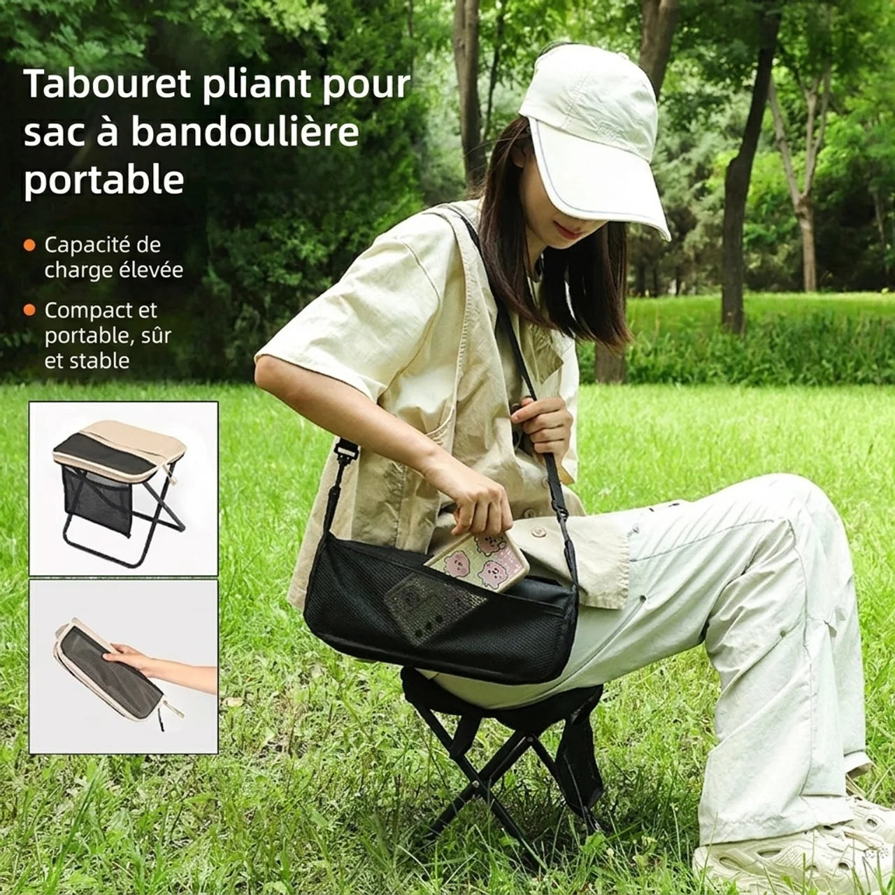 Tabouret Pliant Sac à Dos