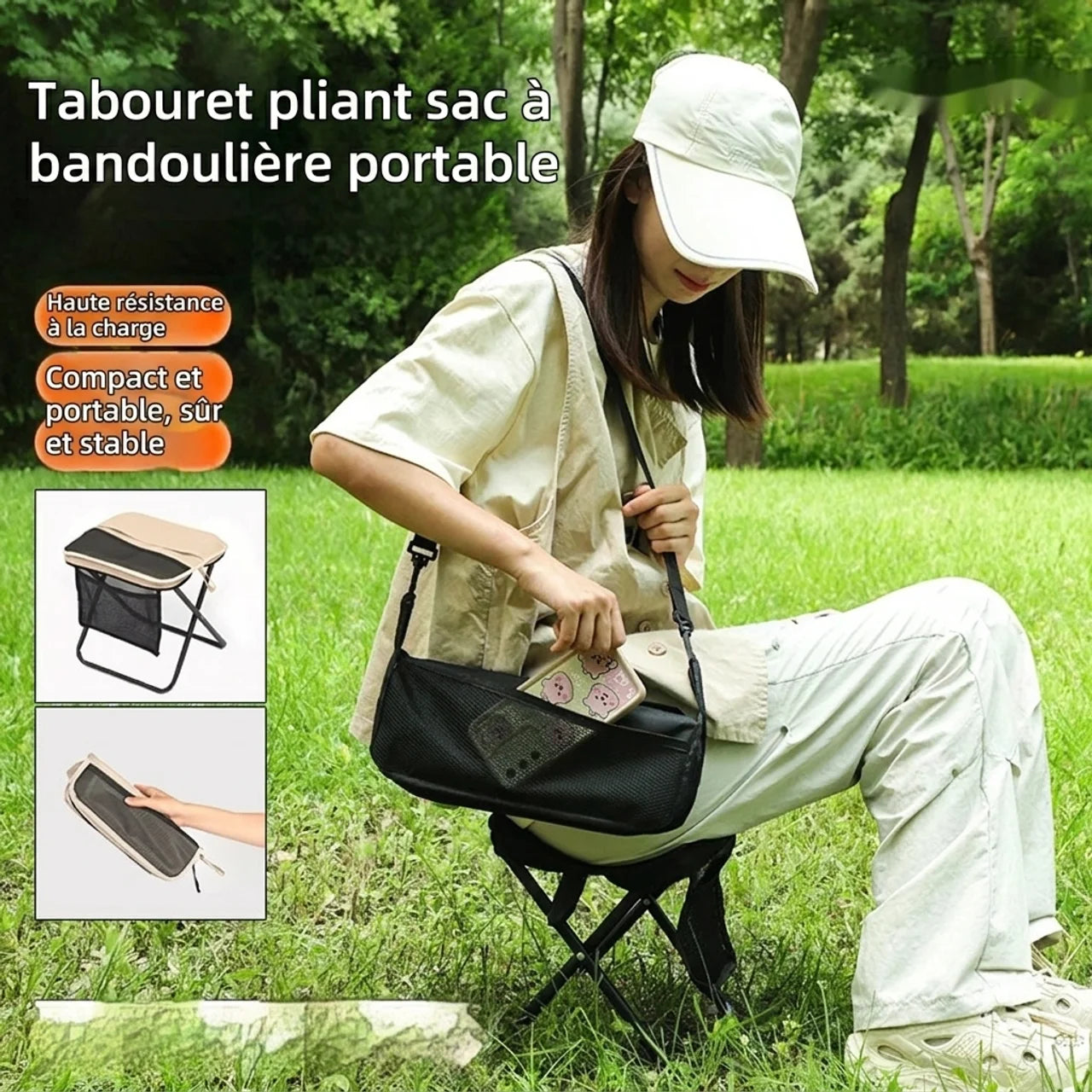 Tabouret Sac Pliable Outdoor