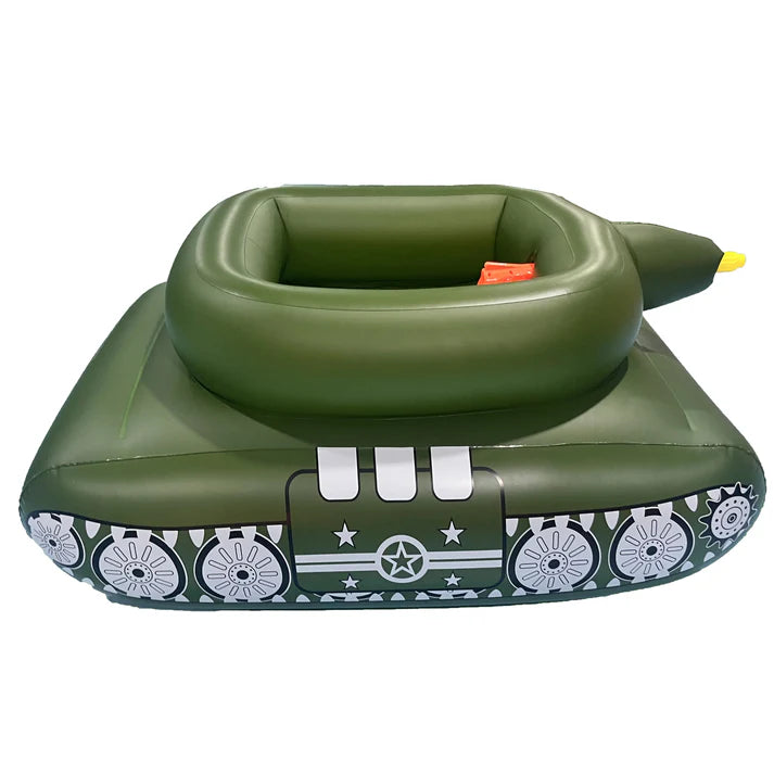 Tank Gonflable Piscine avec Pistolet à Eau Jouet Flottant PVC pour Enfants