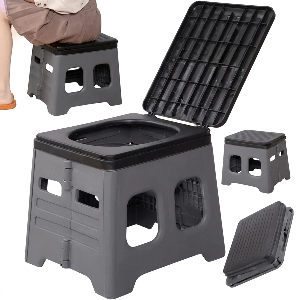 Toilette Portable Pliable de Camping WC de Voyage pour Camping-Car Randonnée