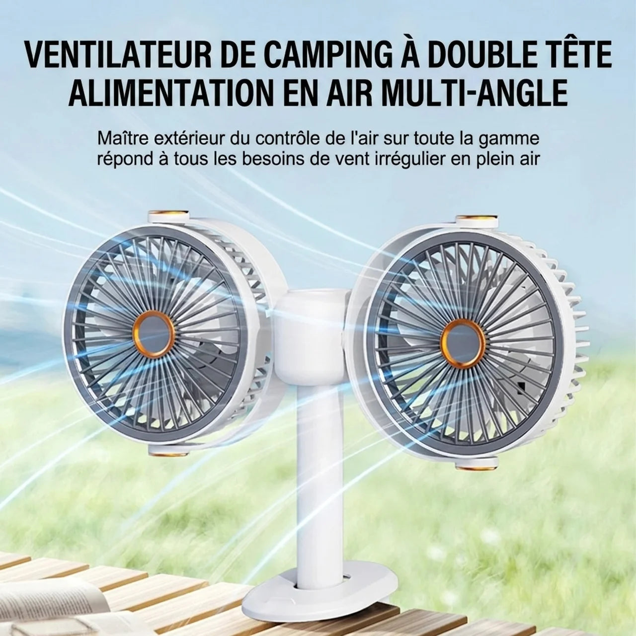 Ventilateur USB Portable Double Tête