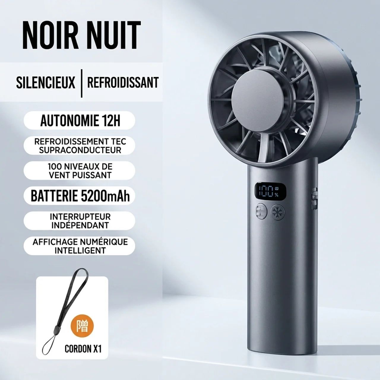 Ventilateur Glacé Portable USB