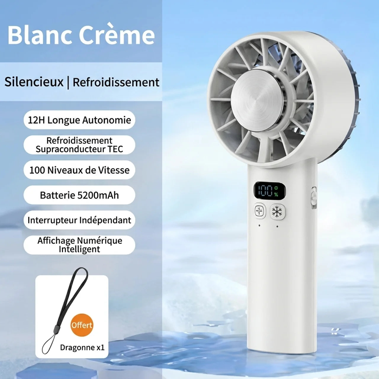 Ventilateur Glacé Portable USB