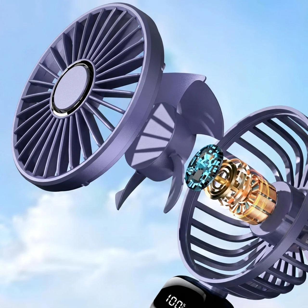 Ventilateur Portable Rechargeable LED