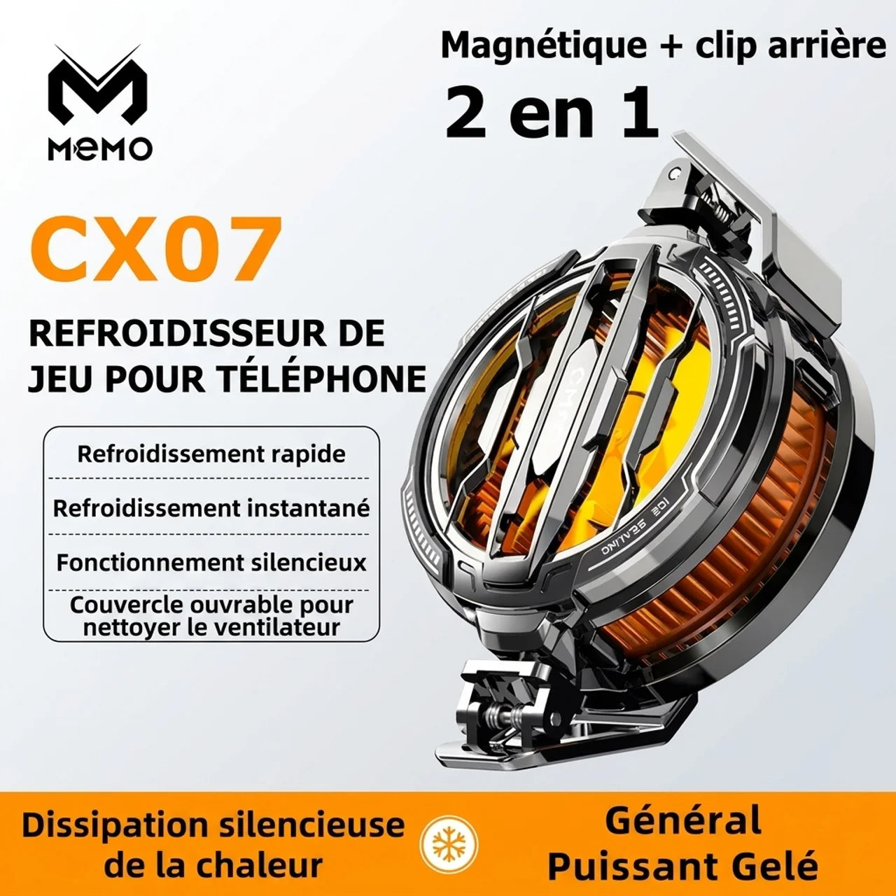 Ventilateur Refroidisseur Smartphone Magnétique Radiateur Gaming pour iPhone & Android