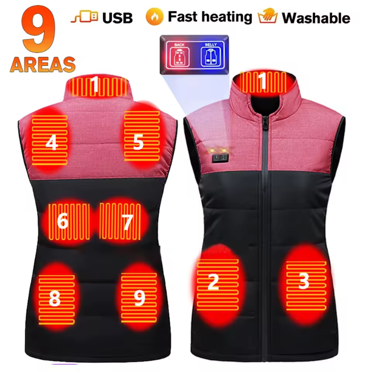 GILET CHAUFFANT USB BOUCLIER THERMIQUE PERSONNEL