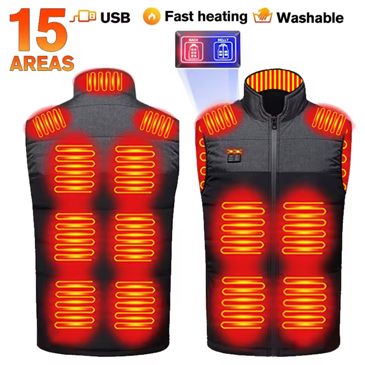 GILET CHAUFFANT USB BOUCLIER THERMIQUE PERSONNEL
